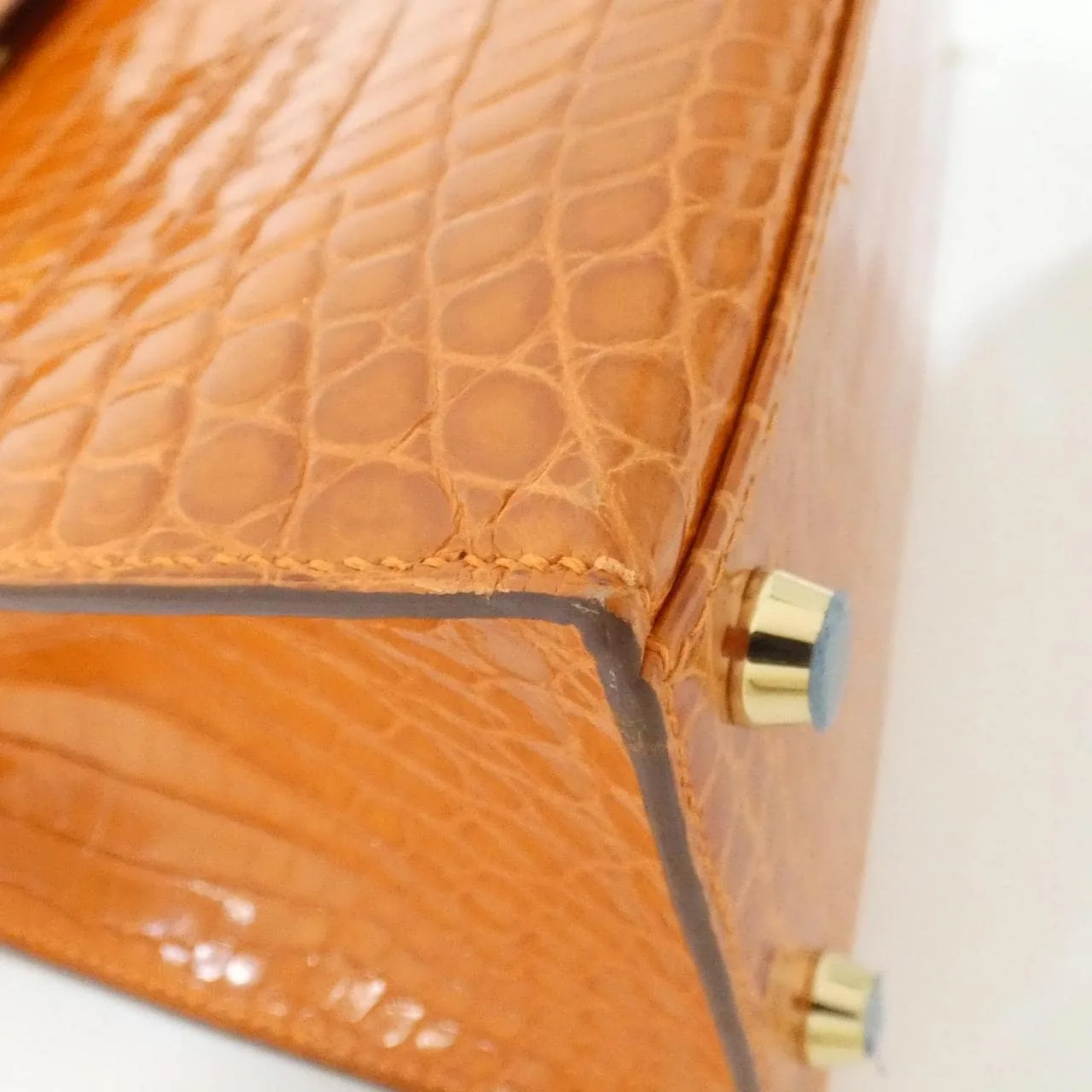 HERMES Kelly 035942CC Handbag 橙色 中古品A - 縮圖 3