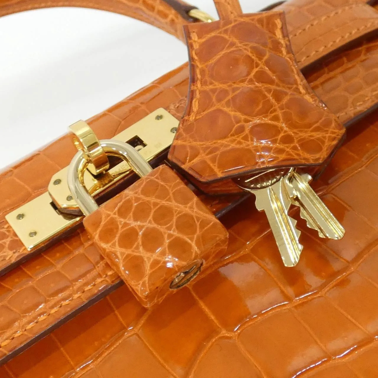 HERMES Kelly 035942CC Handbag 橙色 中古品A - 縮圖 4