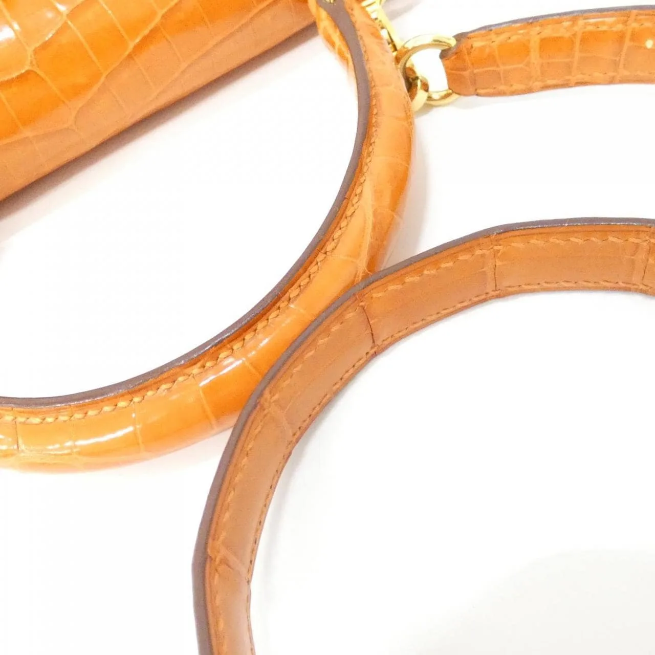 HERMES Kelly 035942CC Handbag 橙色 中古品A - 縮圖 6