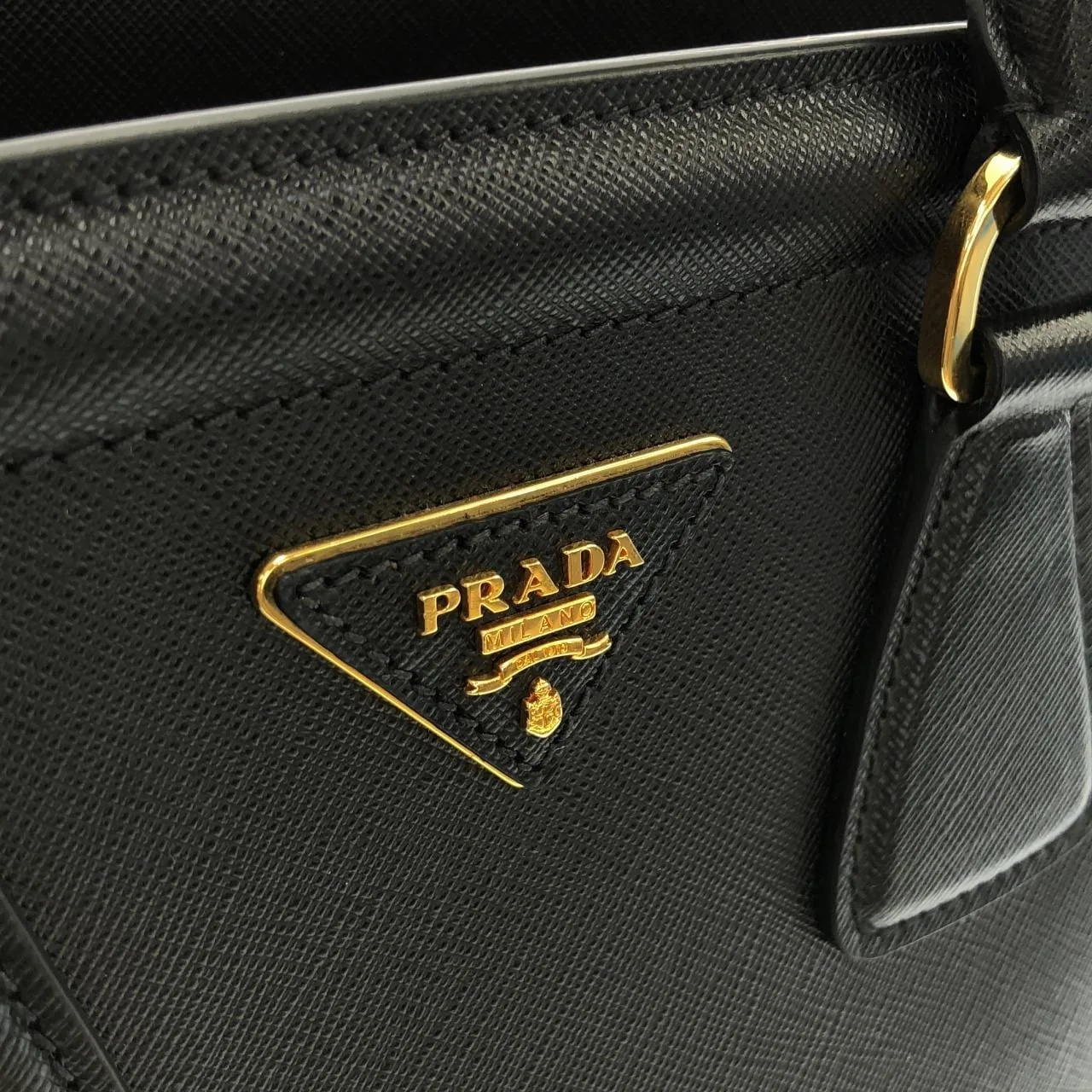 PRADA BN2402 Handbag 黑色 中古品A - 縮圖 4
