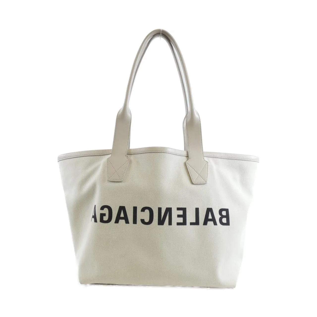 BALENCIAGA Cabas 692068 Handbag Canvas White