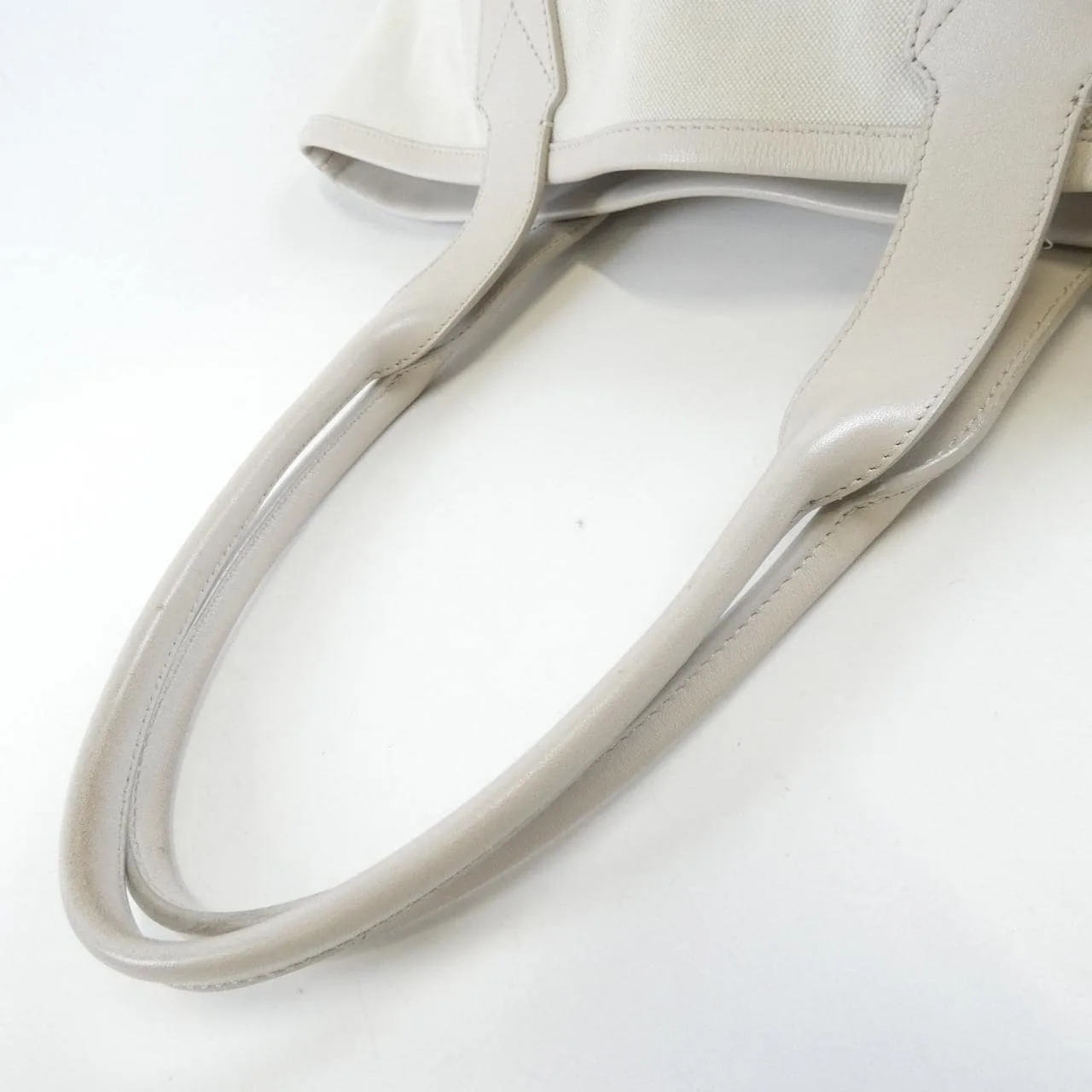 BALENCIAGA Cabas 692068 Handbag Canvas 白色 帆布 中古品B - 縮圖 7