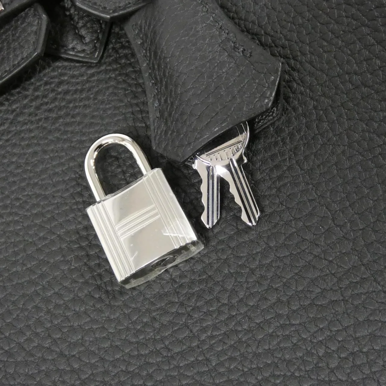 HERMES Birkin 041344CK Handbag Togo Black Togo Leather Unused - Thumbnail 4