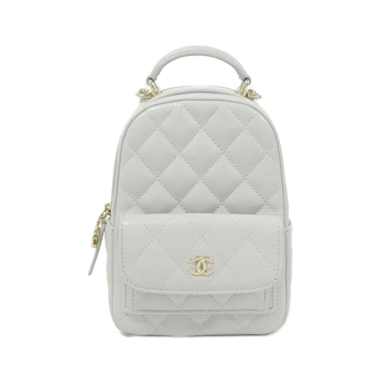 CHANEL Timeless Classic AP3753 Backpack Grained Calfskin Grey
