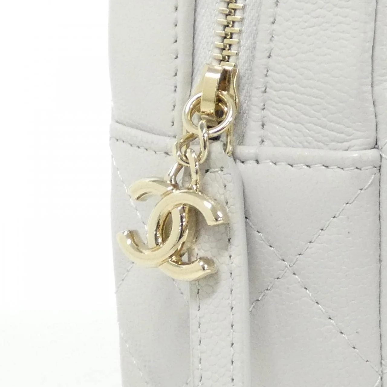 CHANEL Timeless Classic AP3753 Backpack Grained Calfskin 灰色 荔枝紋牛皮 中古品A - 縮圖 4