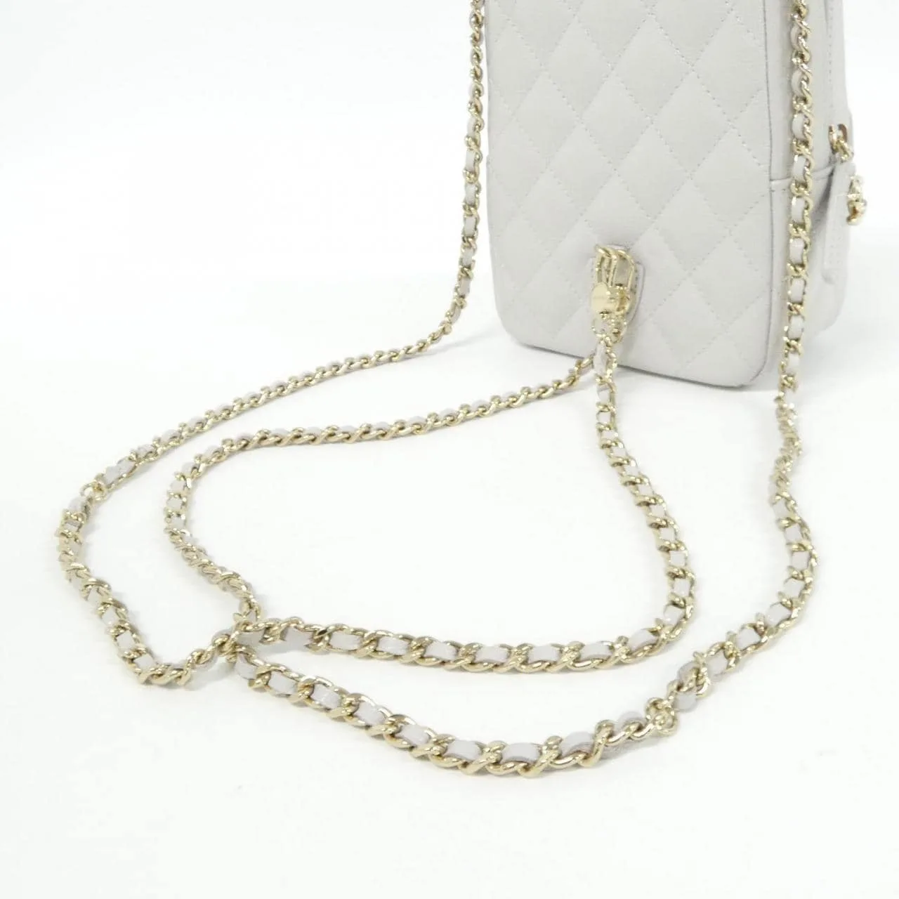 CHANEL Timeless Classic AP3753 Backpack Grained Calfskin 灰色 荔枝紋牛皮 中古品A - 縮圖 9