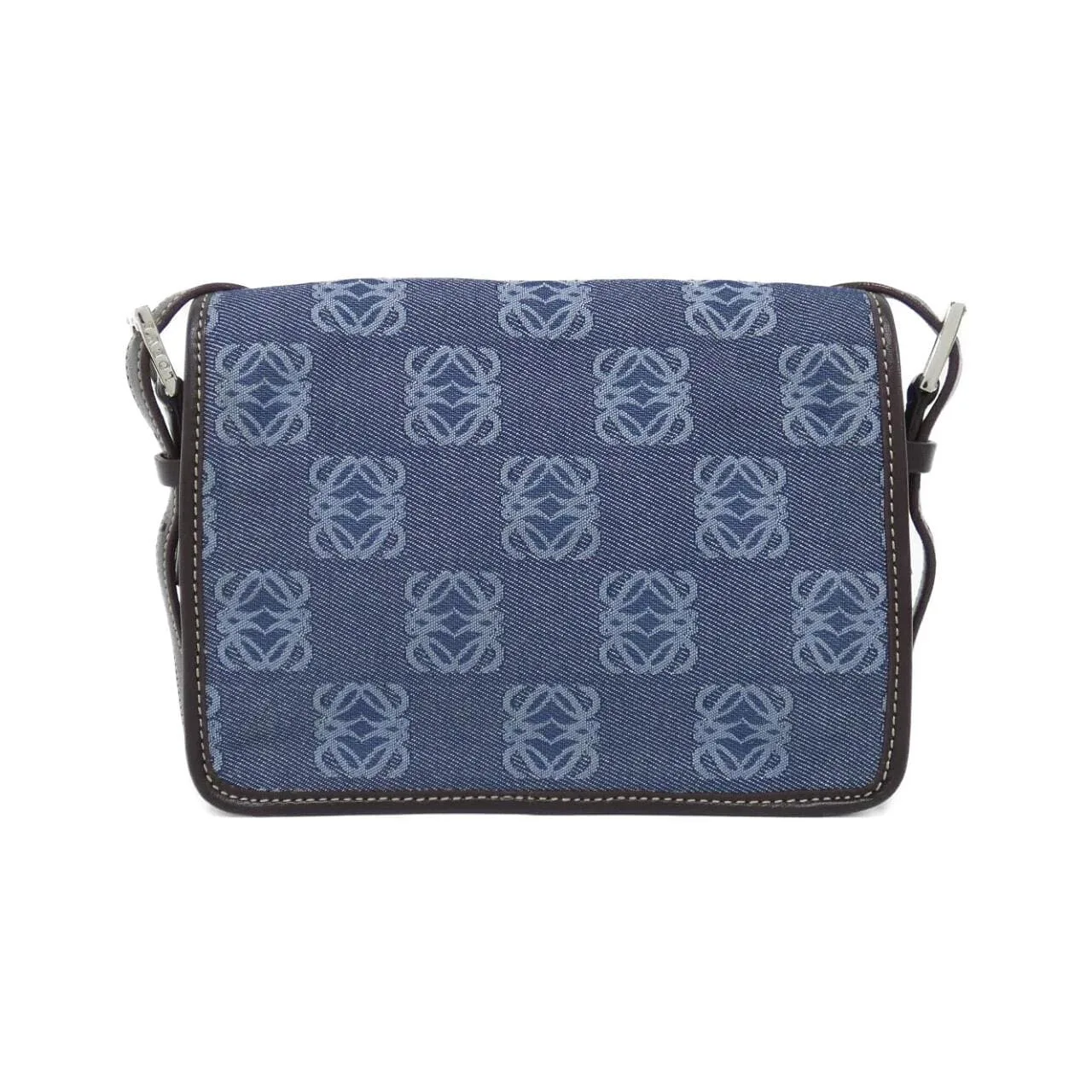 LOEWE 333 79 034 Shoulder Canvas Blue Canvas Rank A - Thumbnail 2