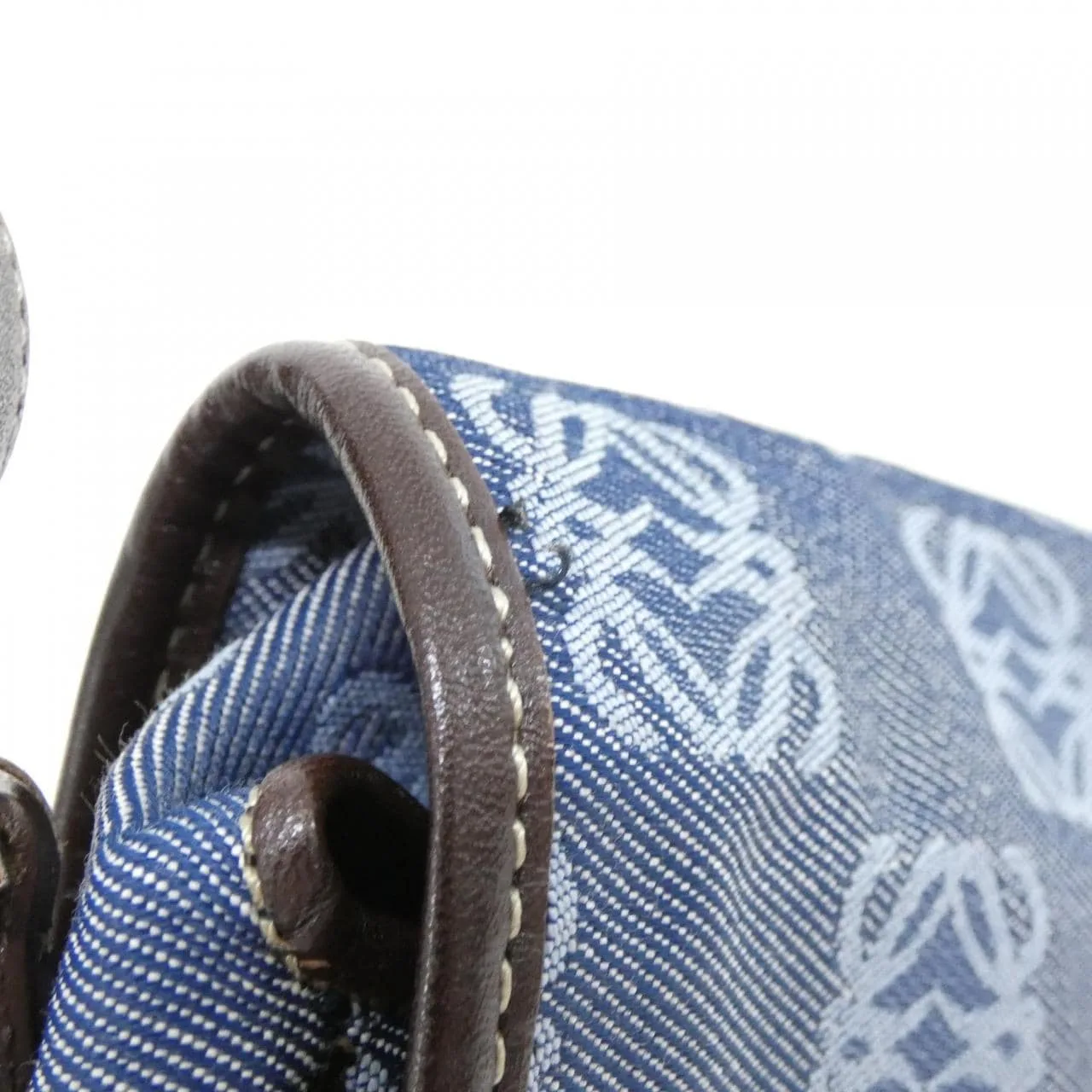 LOEWE 333 79 034 Shoulder Canvas Blue Canvas Rank A - Thumbnail 4