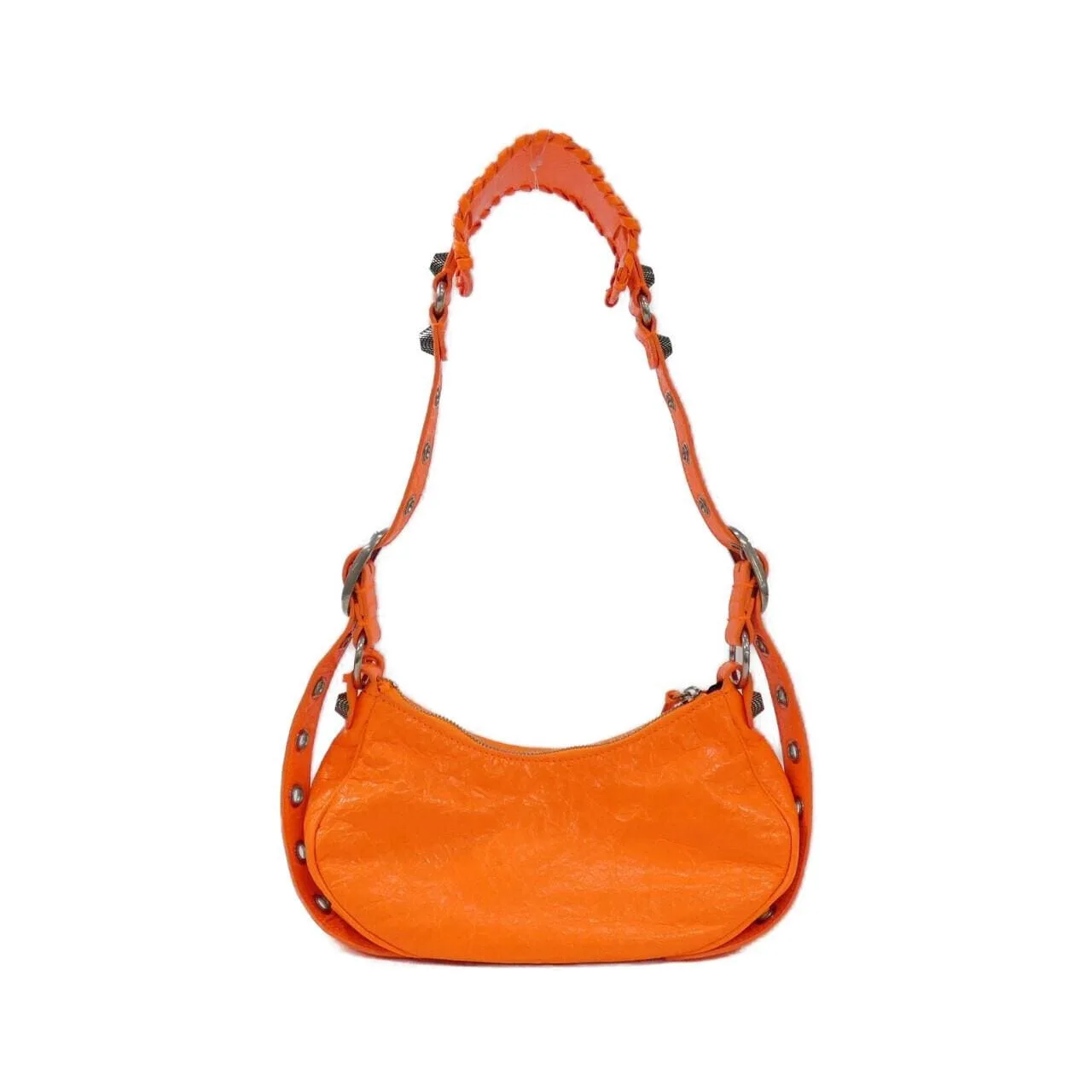 BALENCIAGA Le Cagole 671309 1VGUY Shoulder Lambskin Black Lambskin Rank A - Thumbnail 2