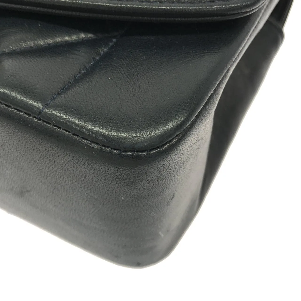 CHANEL 01164 Shoulder Lambskin Navy Lambskin Rank A - Thumbnail 3