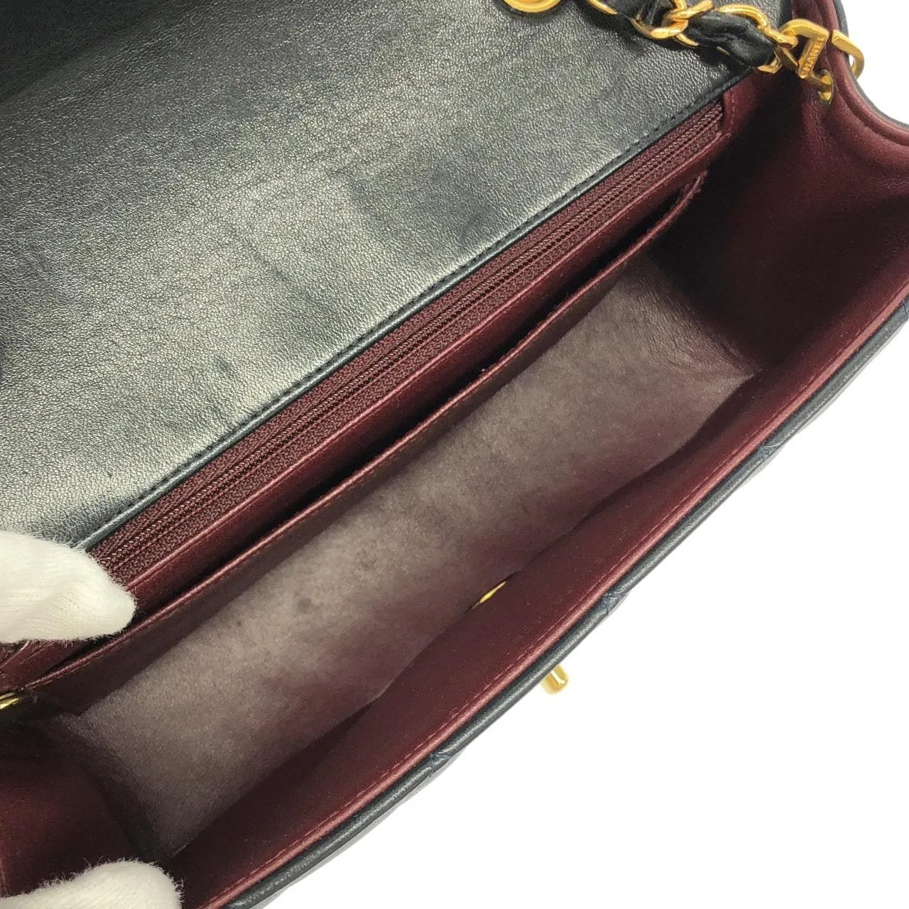 CHANEL 01164 Shoulder Lambskin Navy Lambskin Rank A - Thumbnail 7