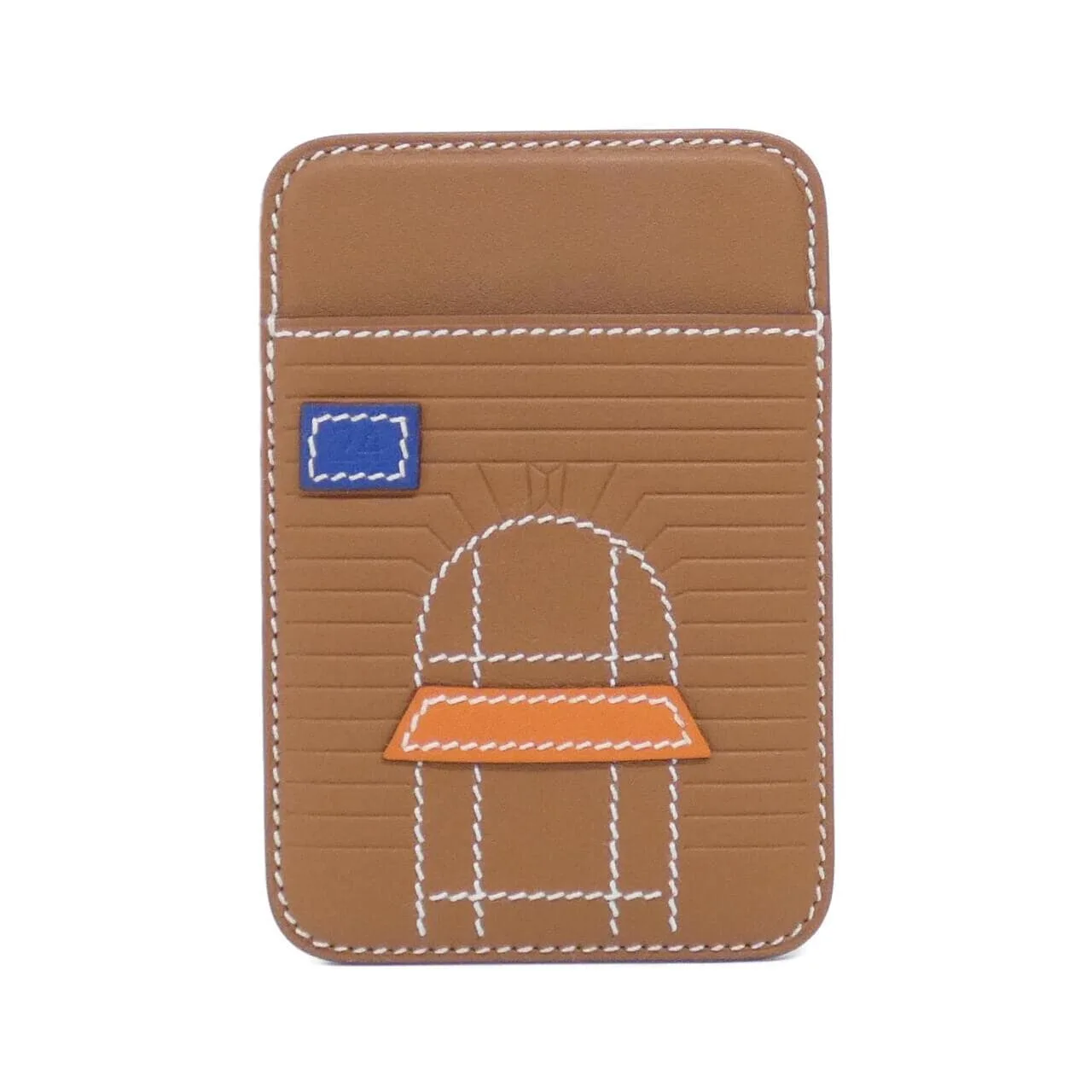 HERMES 0002781 Card Case Swift Orange