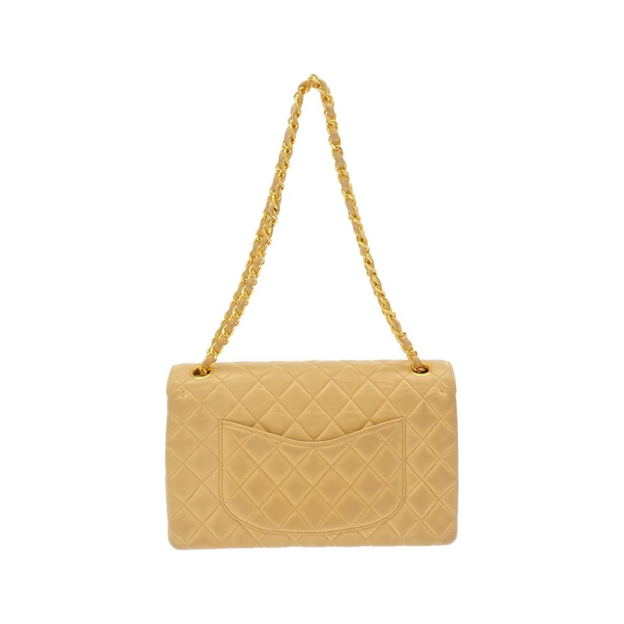 CHANEL Shoulder Lambskin Beige Lambskin Rank B - Thumbnail 2
