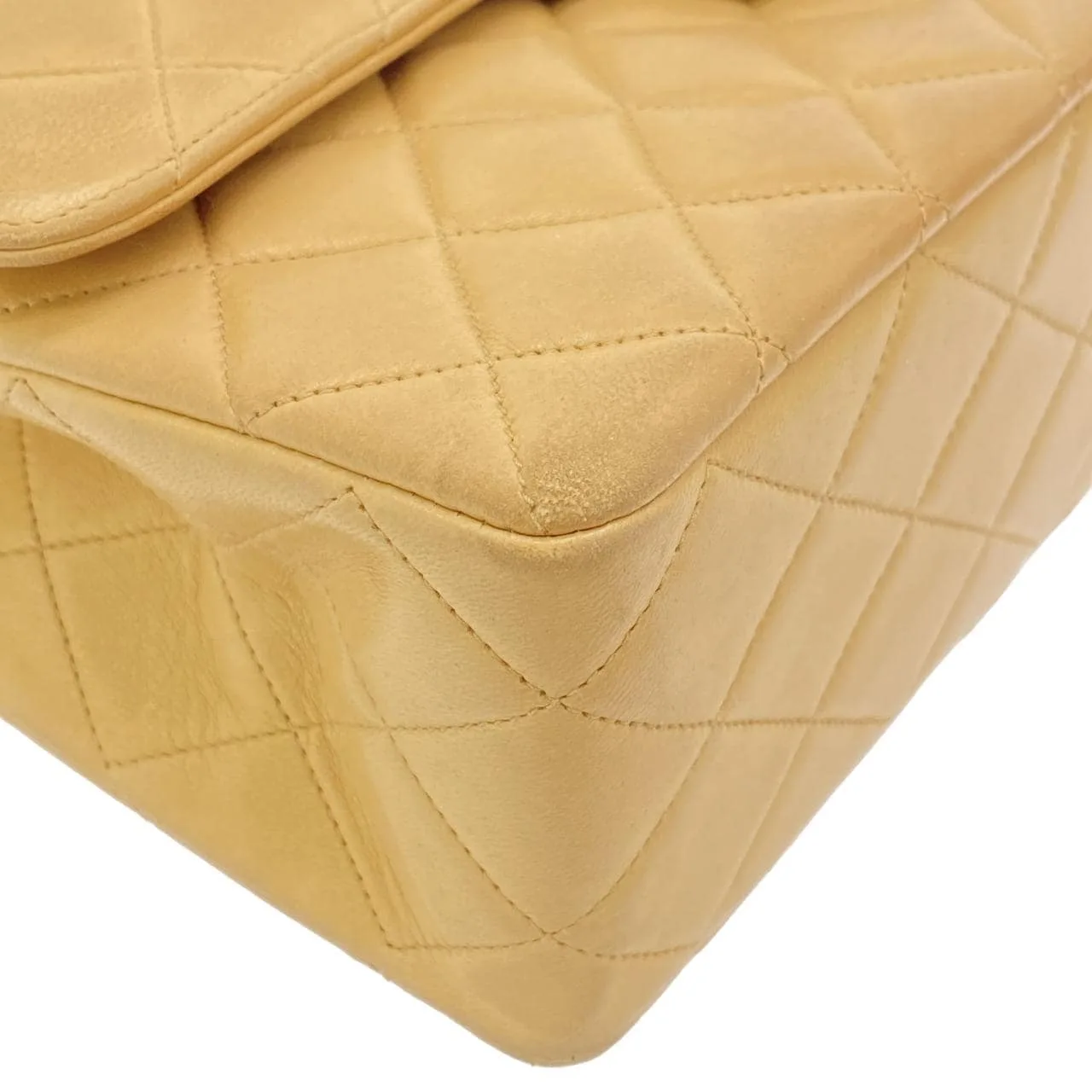 CHANEL Shoulder Lambskin Beige Lambskin Rank B - Thumbnail 3