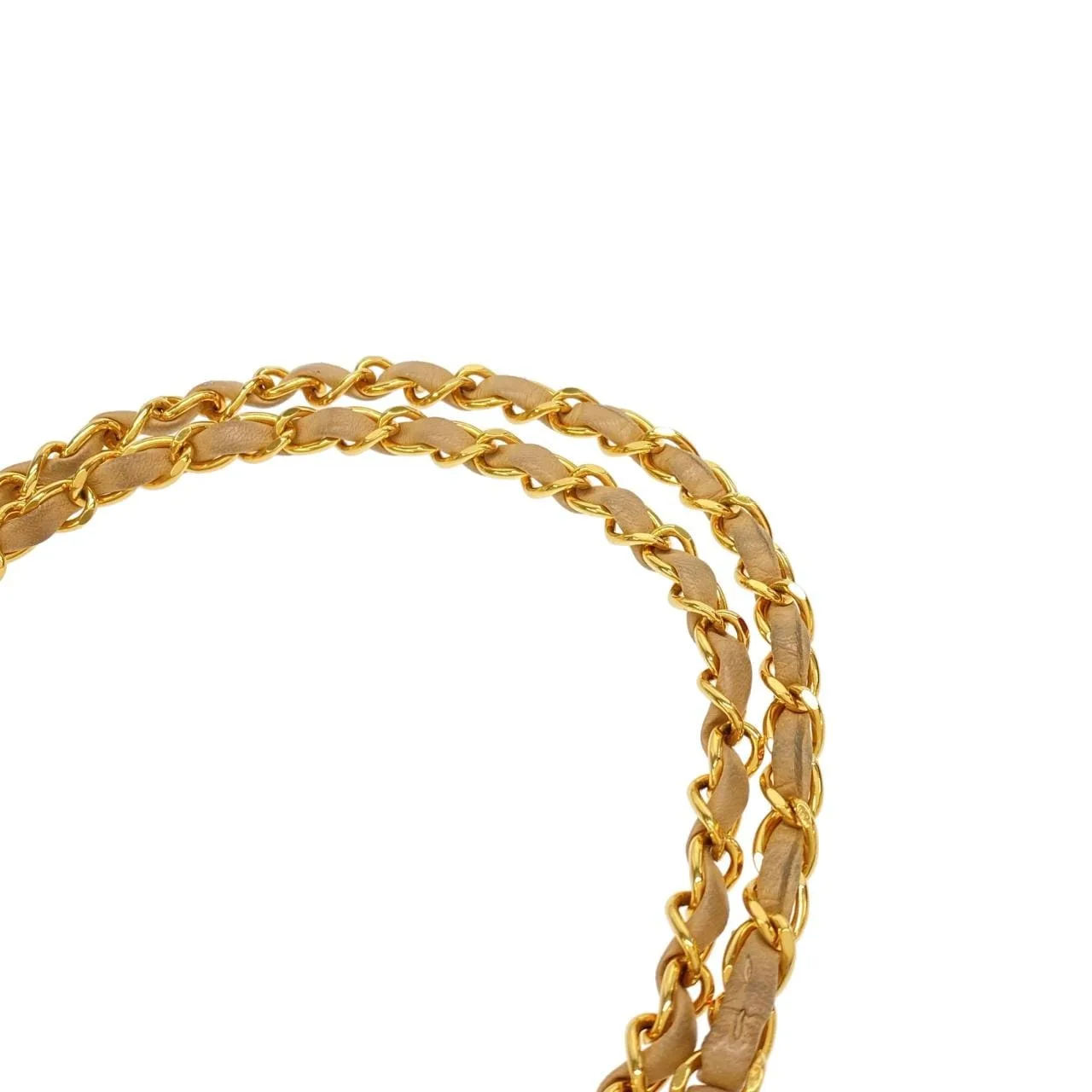 CHANEL Shoulder Lambskin Beige Lambskin Rank B - Thumbnail 5