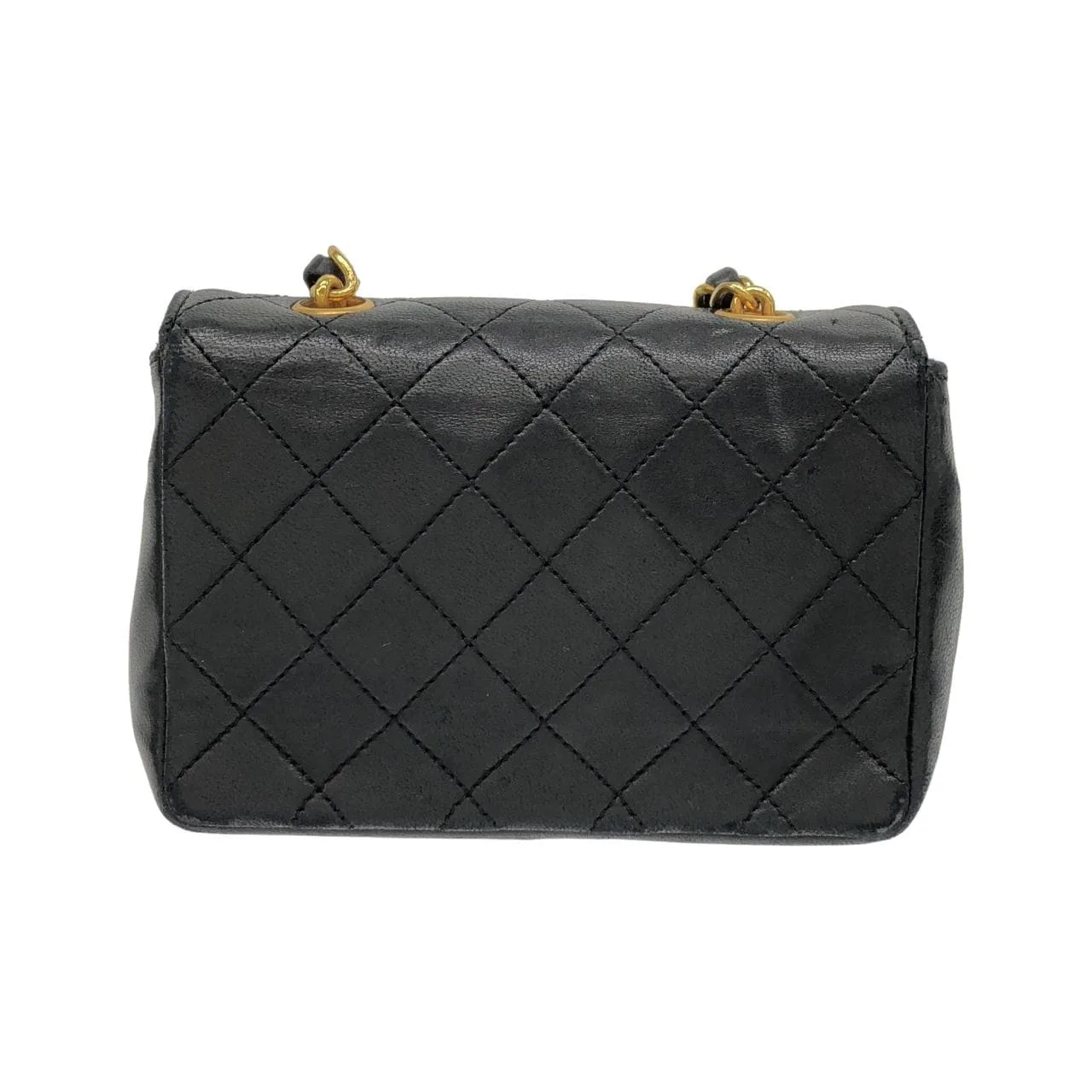 CHANEL Shoulder Lambskin Black Lambskin Rank B - Thumbnail 2