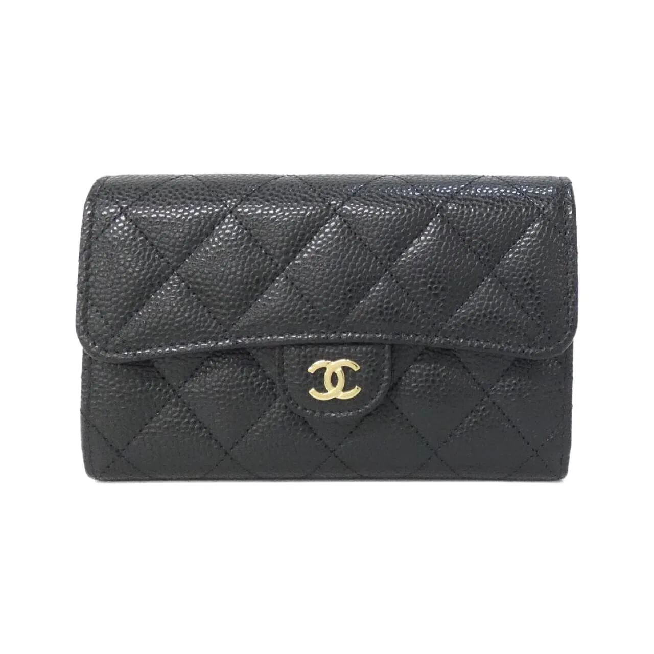 CHANEL Timeless Classic AP0232 Wallet Grained Calfskin Black
