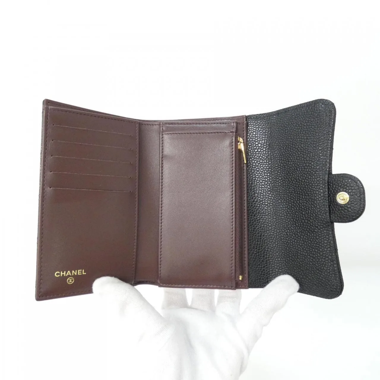 CHANEL Timeless Classic AP0232 Wallet Grained Calfskin Black Grained Calfskin Rank A - Thumbnail 4