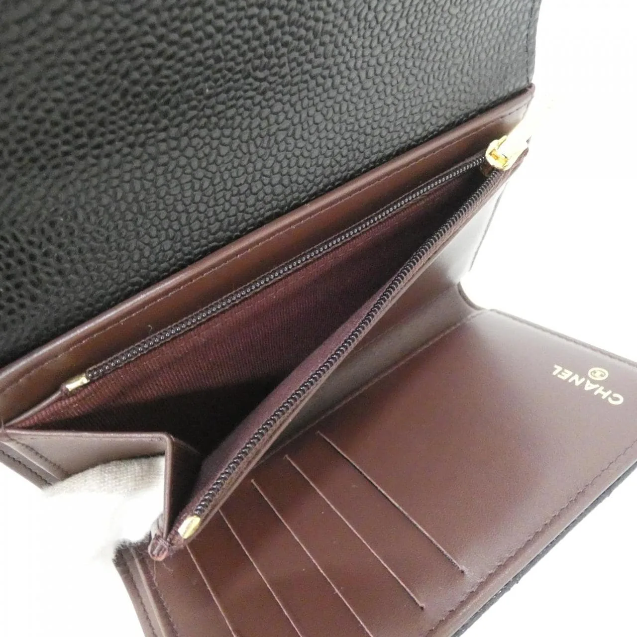 CHANEL Timeless Classic AP0232 Wallet Grained Calfskin Black Grained Calfskin Rank A - Thumbnail 7
