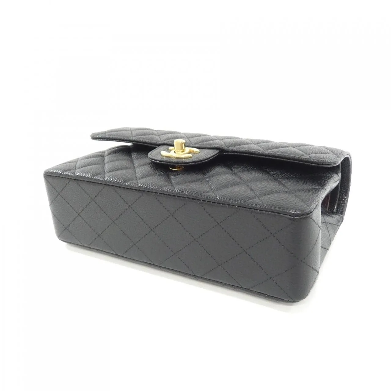 CHANEL Matelasse 1113 Shoulder Grained Calfskin Black Grained Calfskin Rank A - Thumbnail 3