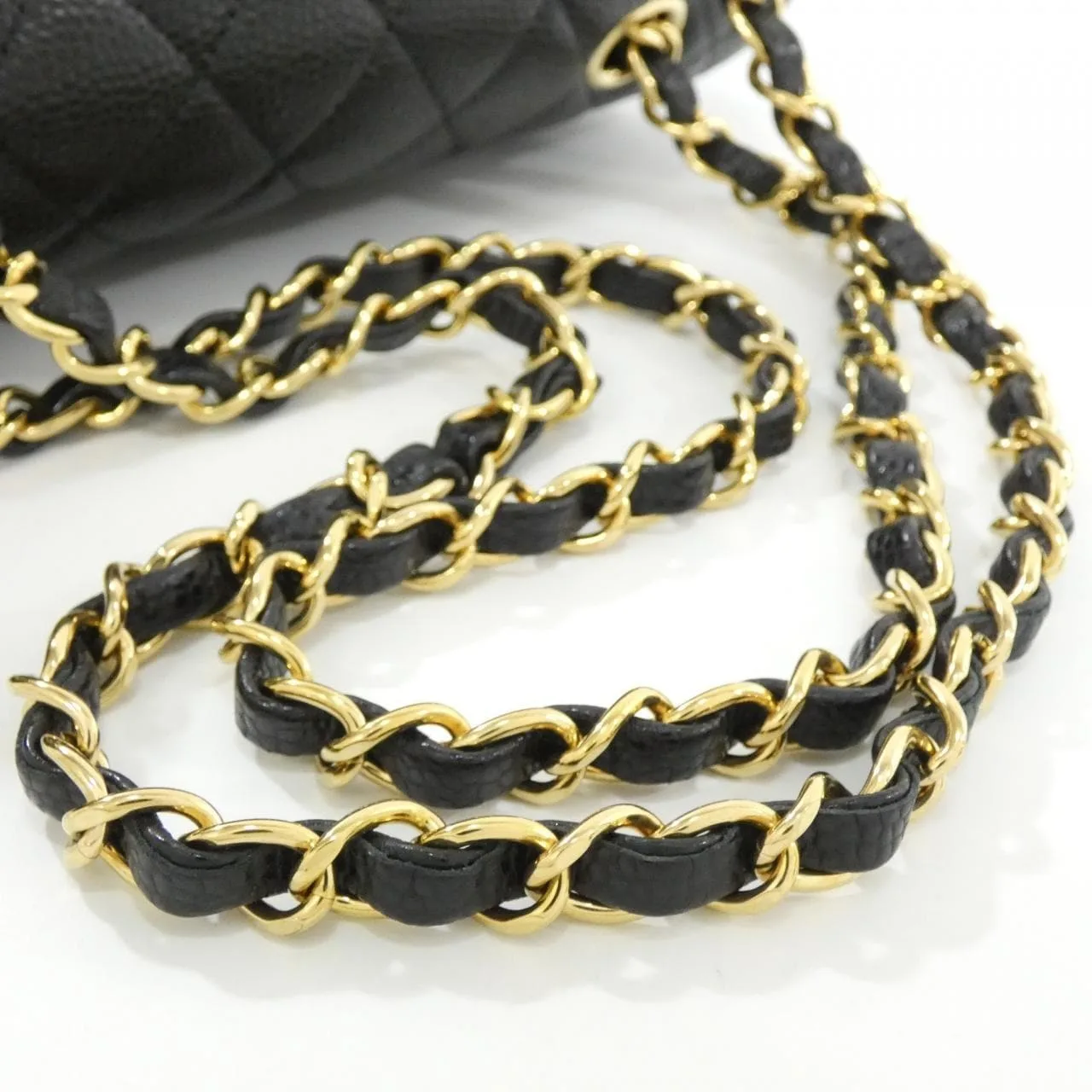 CHANEL Matelasse 1113 Shoulder Grained Calfskin Black Grained Calfskin Rank A - Thumbnail 6