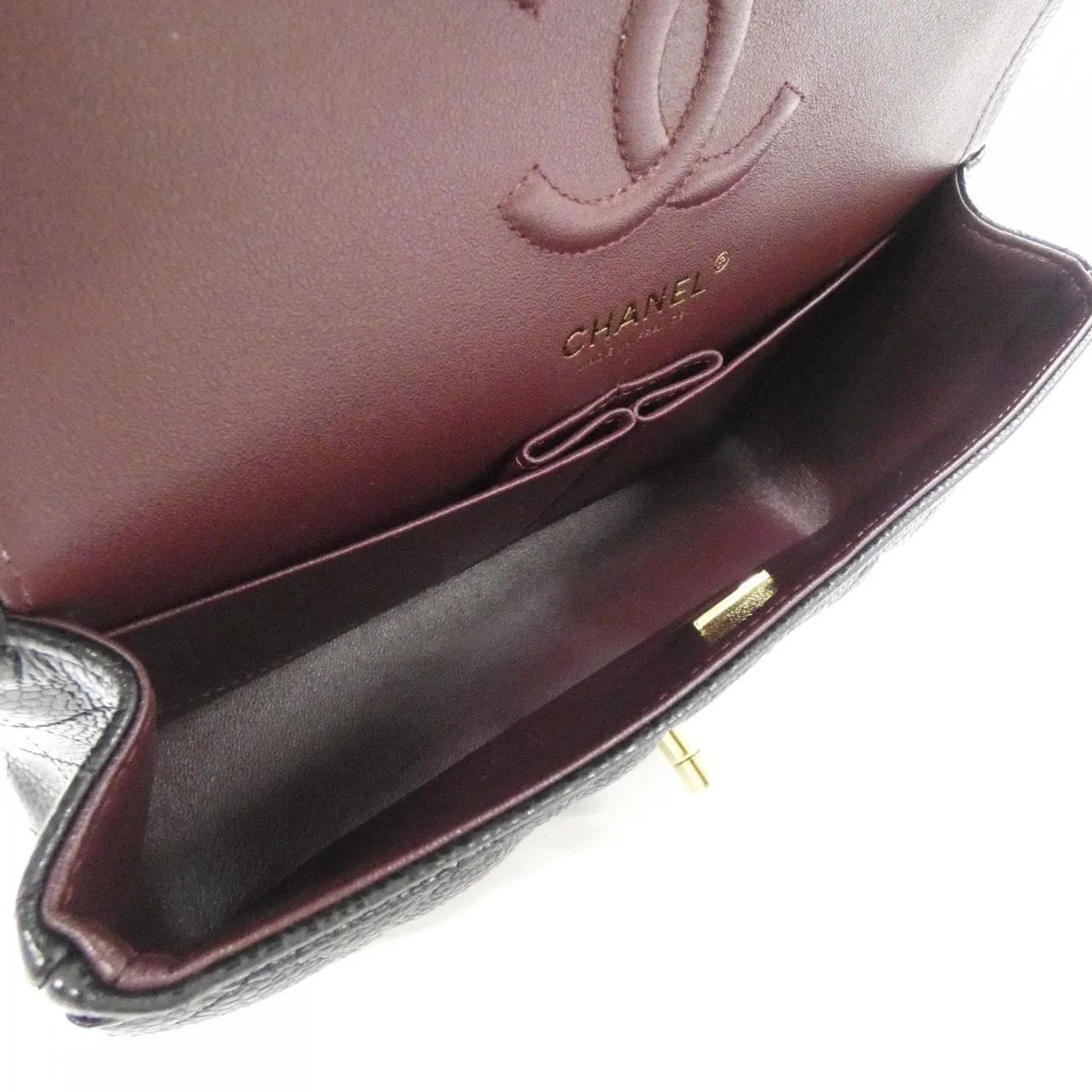 CHANEL Matelasse 1113 Shoulder Grained Calfskin Black Grained Calfskin Rank A - Thumbnail 7