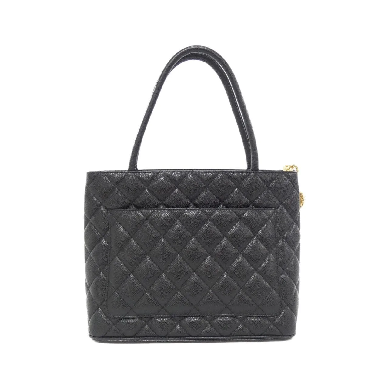 CHANEL Matelasse 1804 Handbag Grained Calfskin Black Grained Calfskin Rank A - Thumbnail 2