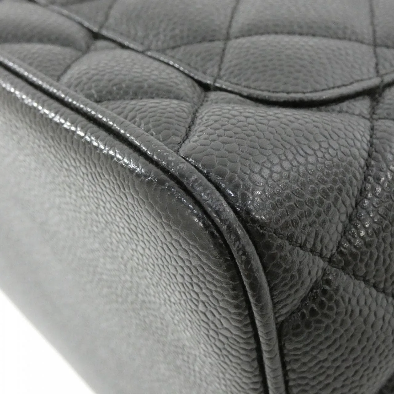 CHANEL Matelasse 1804 Handbag Grained Calfskin Black Grained Calfskin Rank A - Thumbnail 3