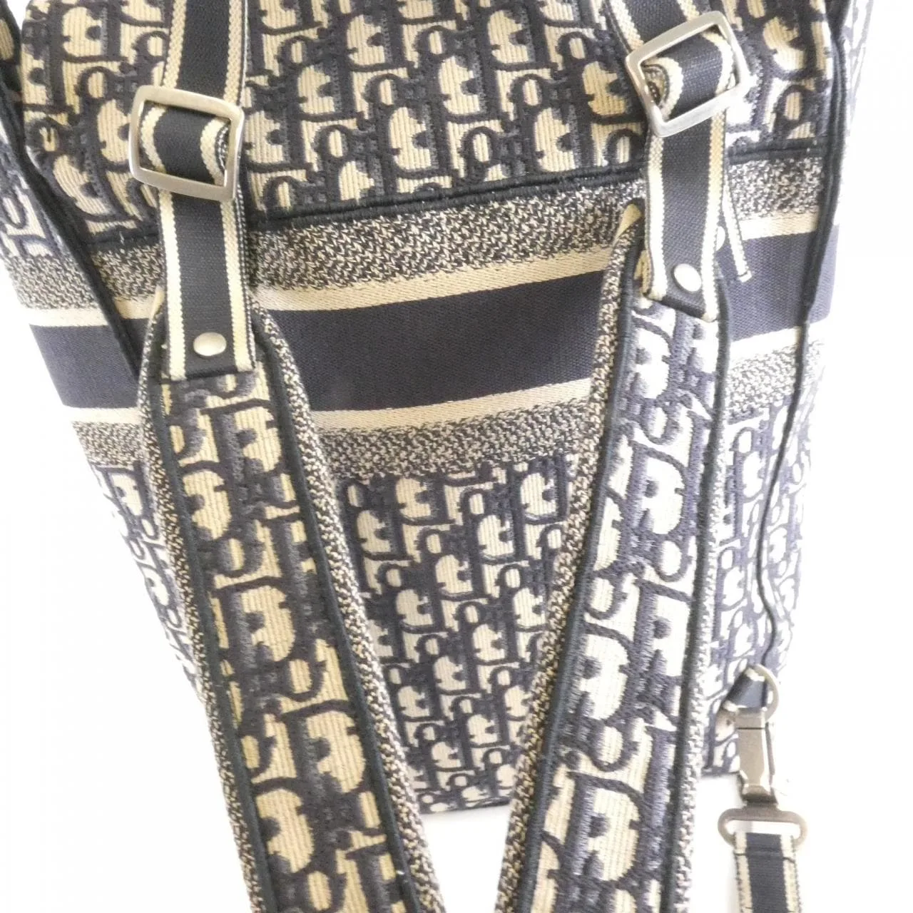 DIOR Book Tote M1293VR1W Backpack Canvas 深藍色 帆布 中古品A - 縮圖 5