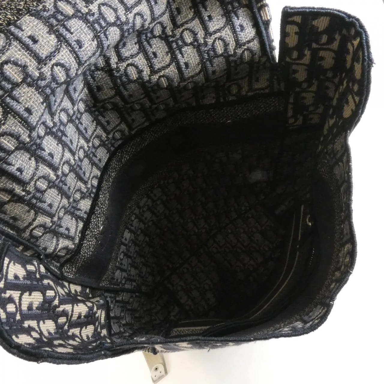 DIOR Book Tote M1293VR1W Backpack Canvas 深藍色 帆布 中古品A - 縮圖 7