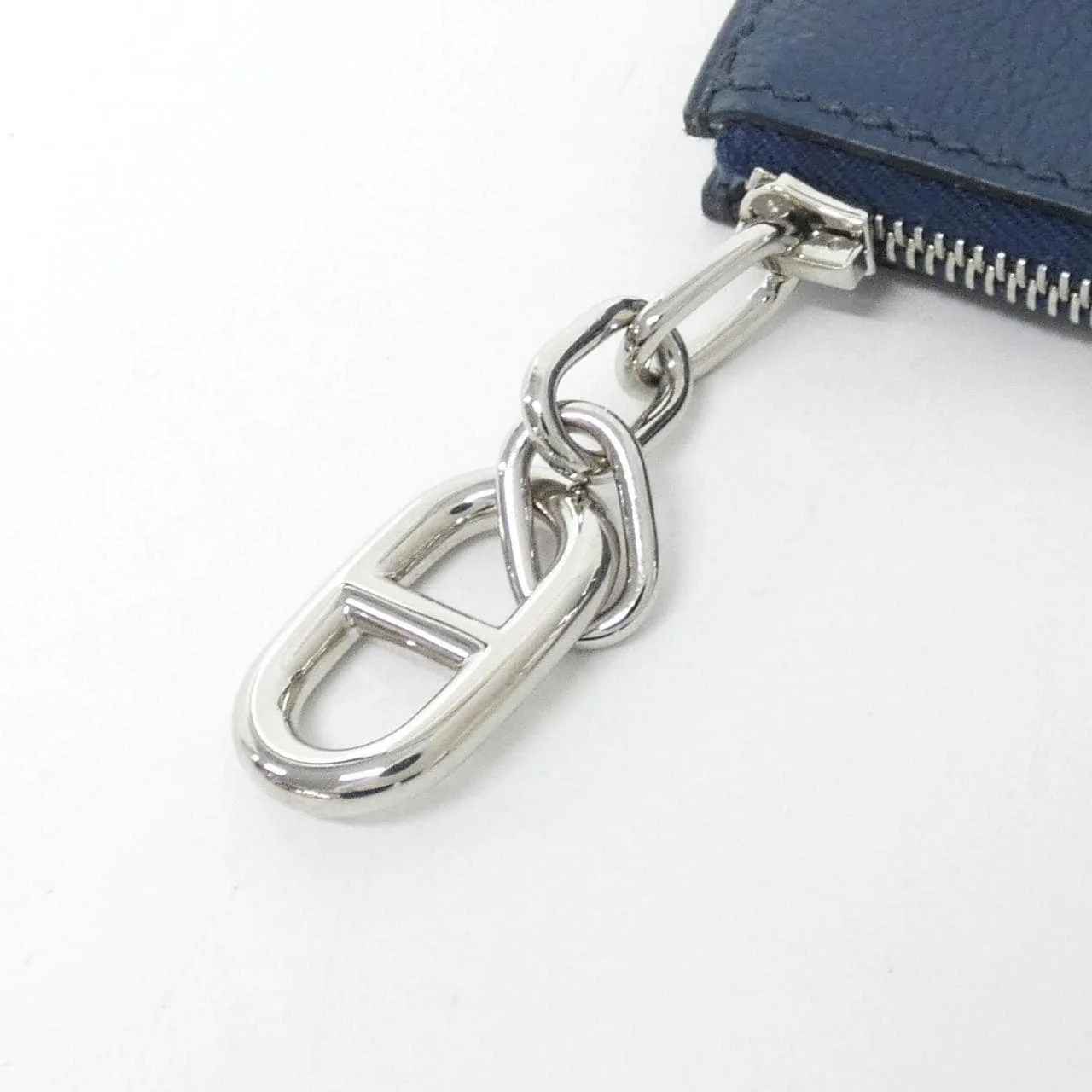 HERMES 084321CK Pouch Blue Rank A - Thumbnail 4