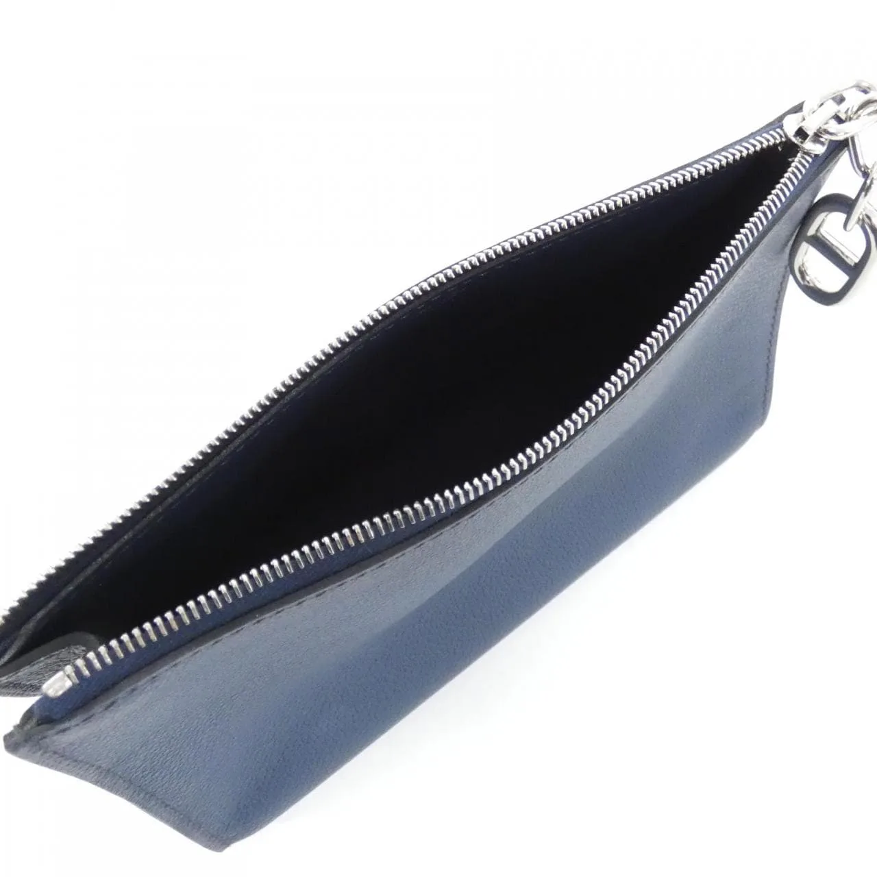 HERMES 084321CK Pouch Blue Rank A - Thumbnail 5