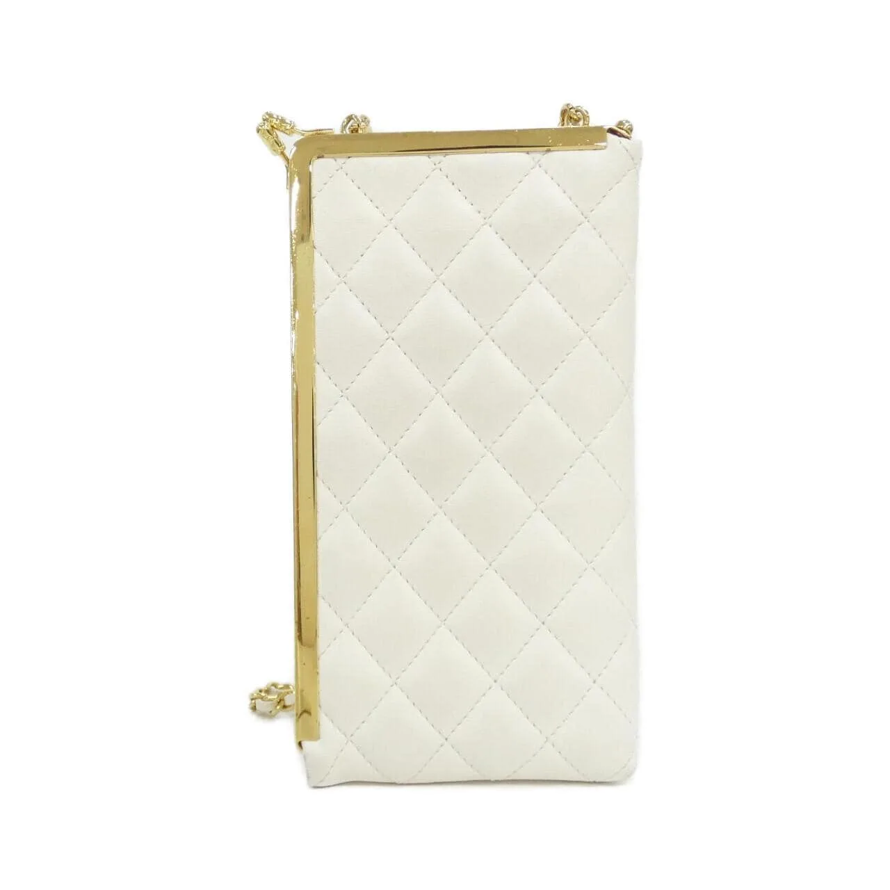 CHANEL Wallet Lambskin White Lambskin Rank B - Thumbnail 2