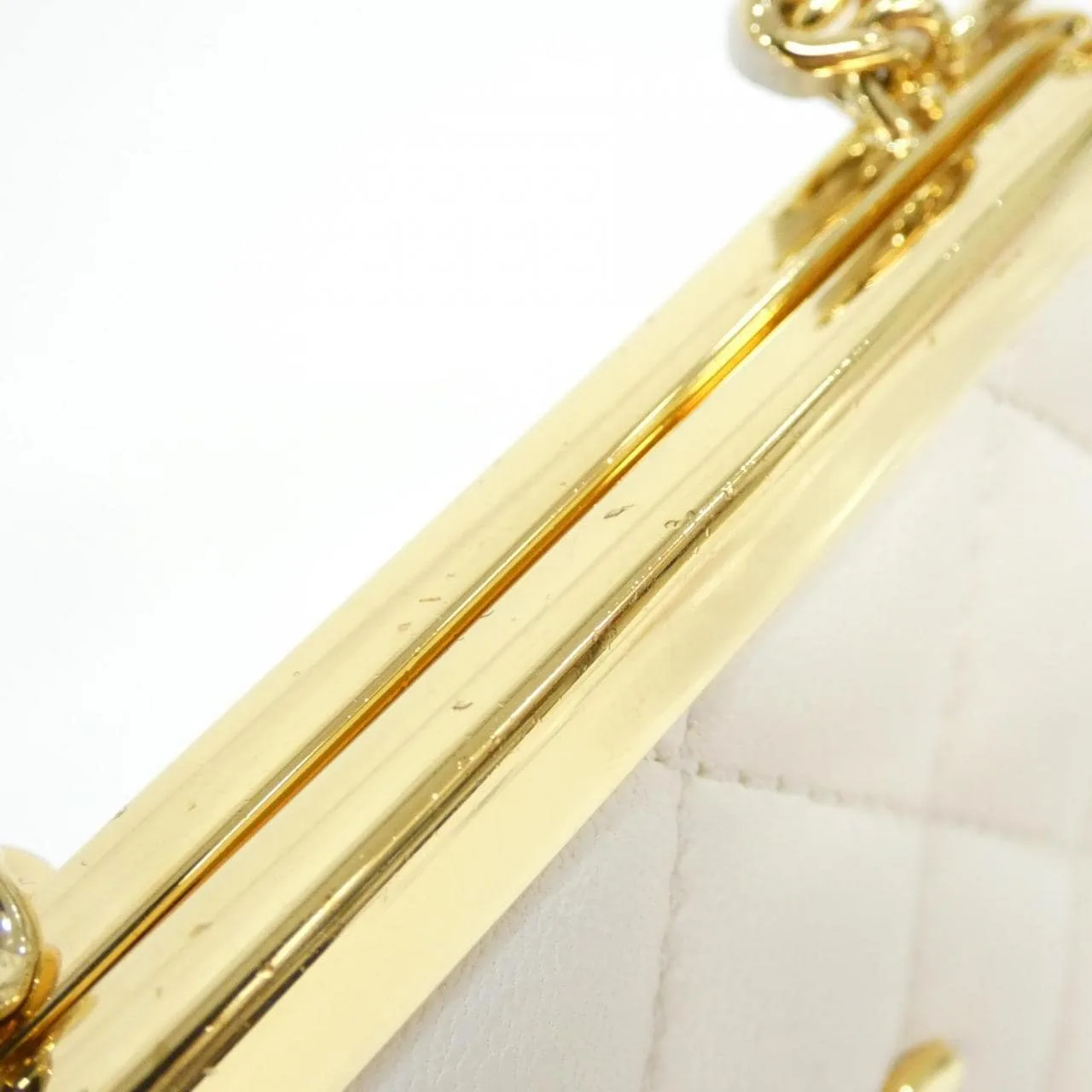 CHANEL Wallet Lambskin White Lambskin Rank B - Thumbnail 5