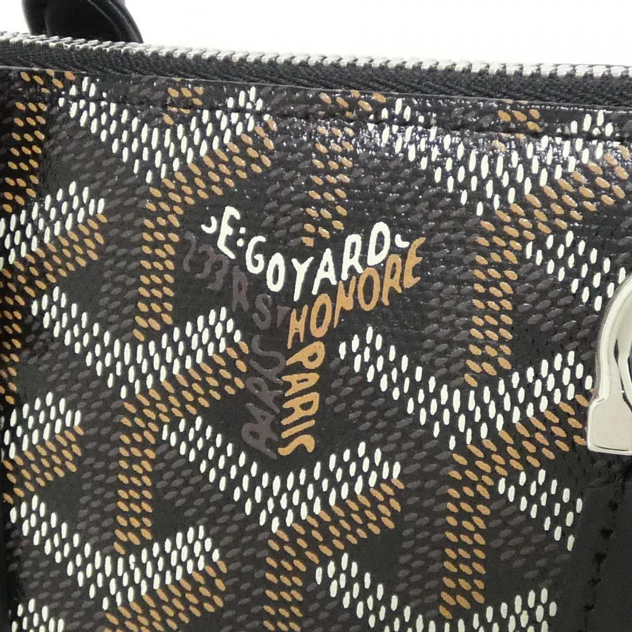 GOYARD Handbag Canvas Black Canvas Rank A - Thumbnail 4