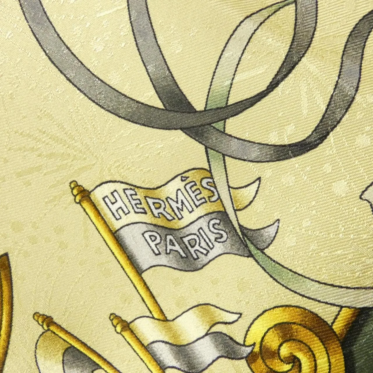 HERMES Scarf 黑色 中古品A - 縮圖 2