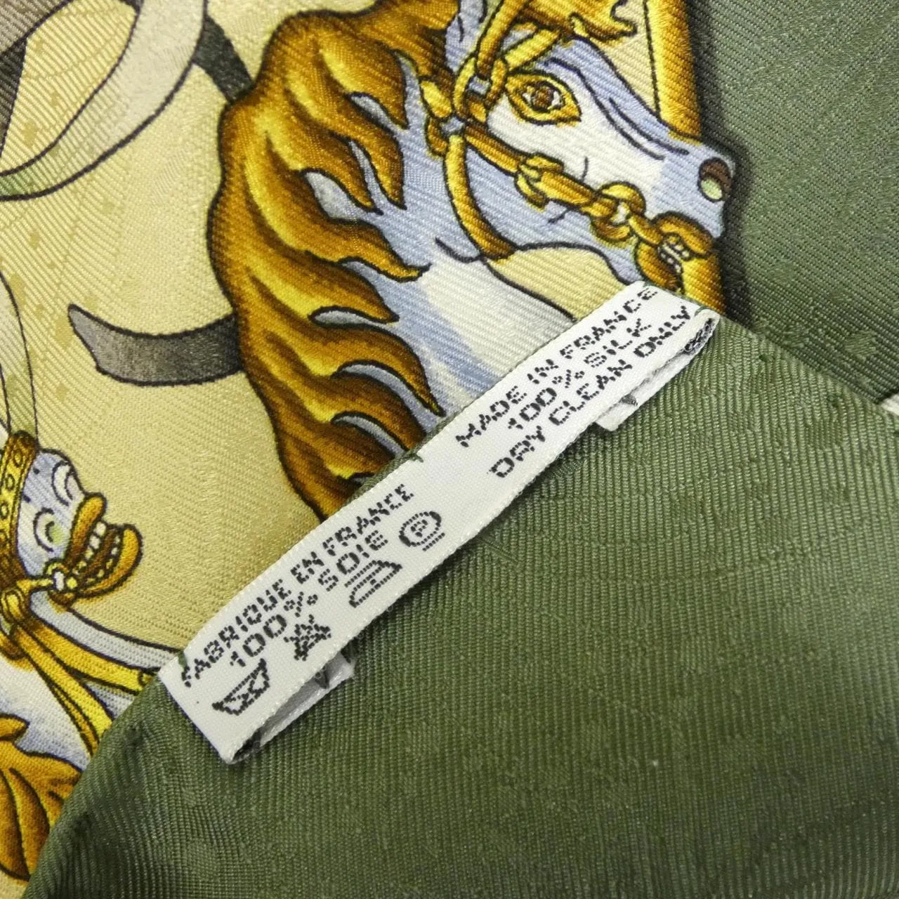 HERMES Scarf 黑色 中古品A - 縮圖 3