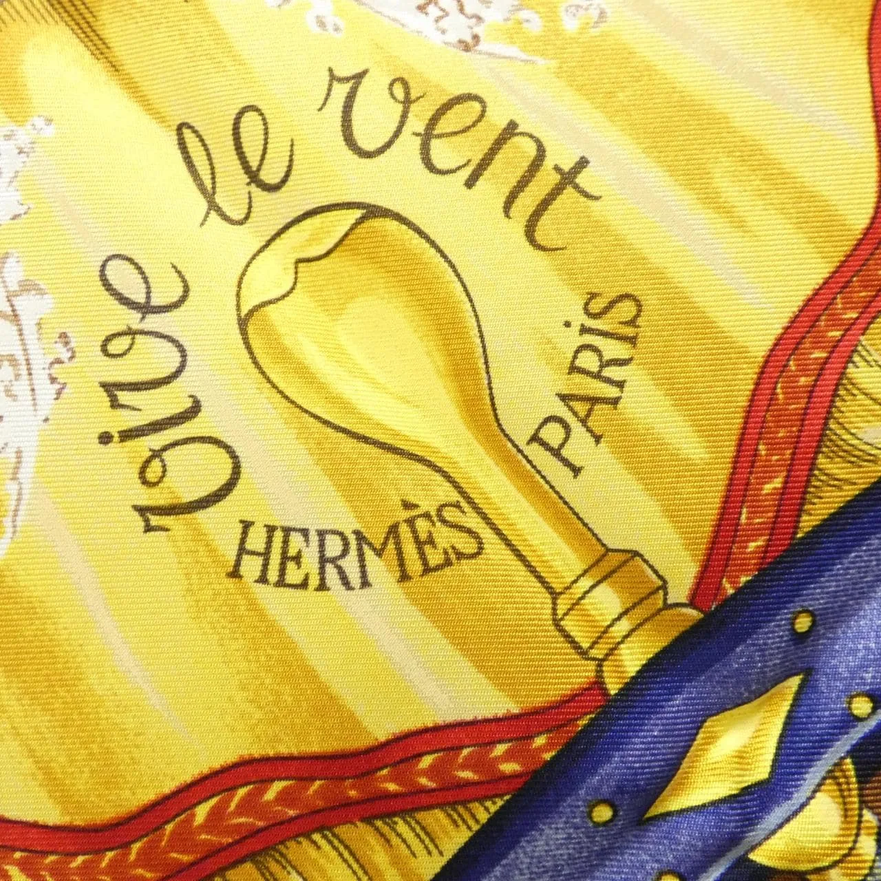 HERMES Scarf 藍色 中古品A - 縮圖 2