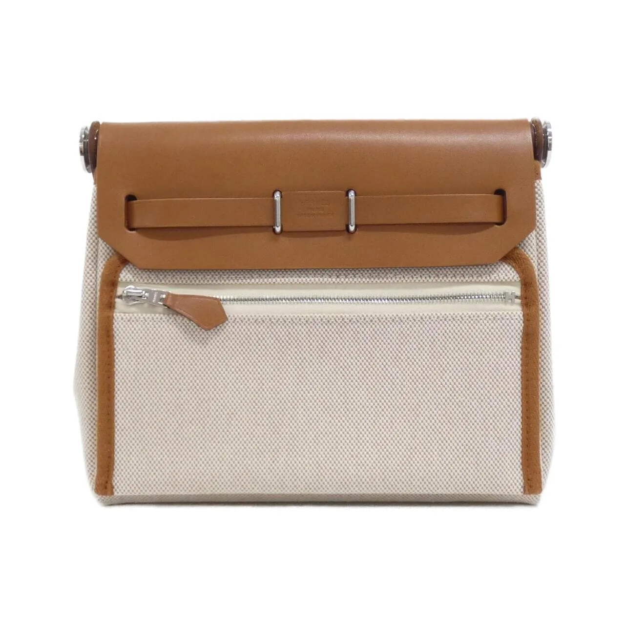 HERMES Herbag 085414CK Shoulder 米色 中古品A - 縮圖 2