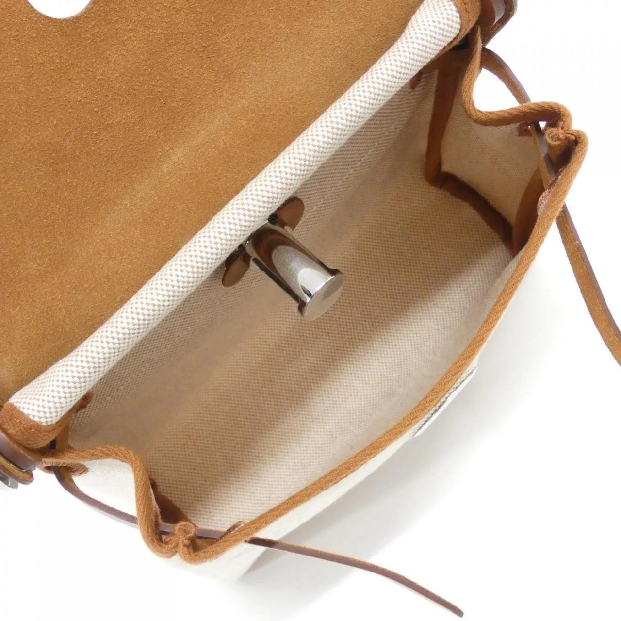 HERMES Herbag 085414CK Shoulder 米色 中古品A - 縮圖 6