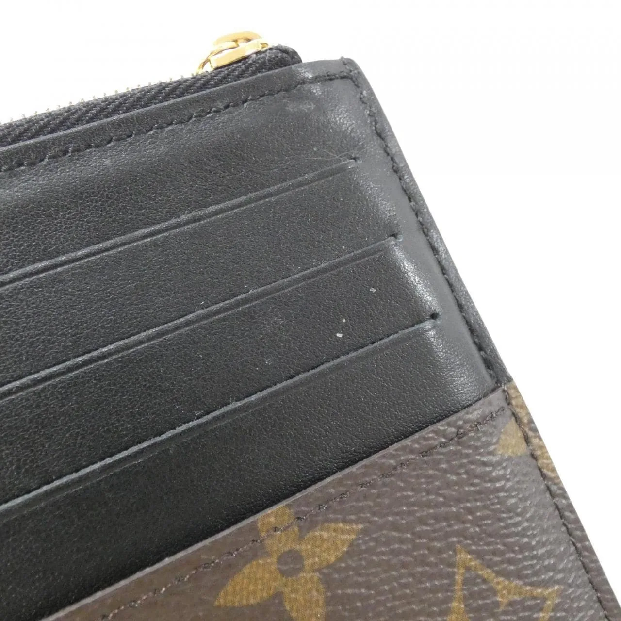 LOUIS VUITTON M80348 Wallet Monogram 黑色 Monogram 中古品A - 縮圖 4