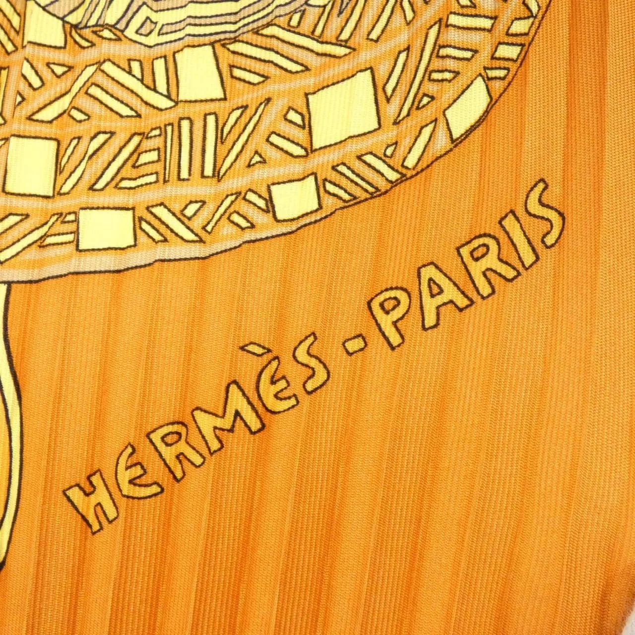 HERMES Scarf 橙色 中古品A - 縮圖 5