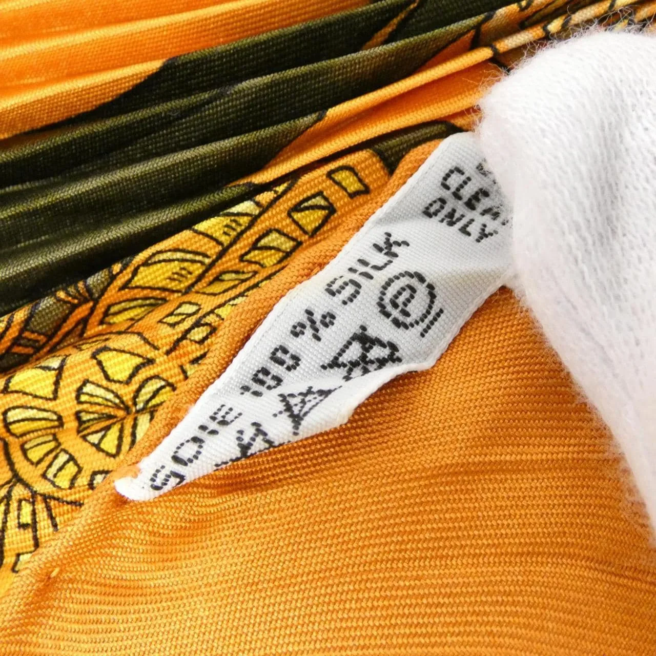 HERMES Scarf 橙色 中古品A - 縮圖 7