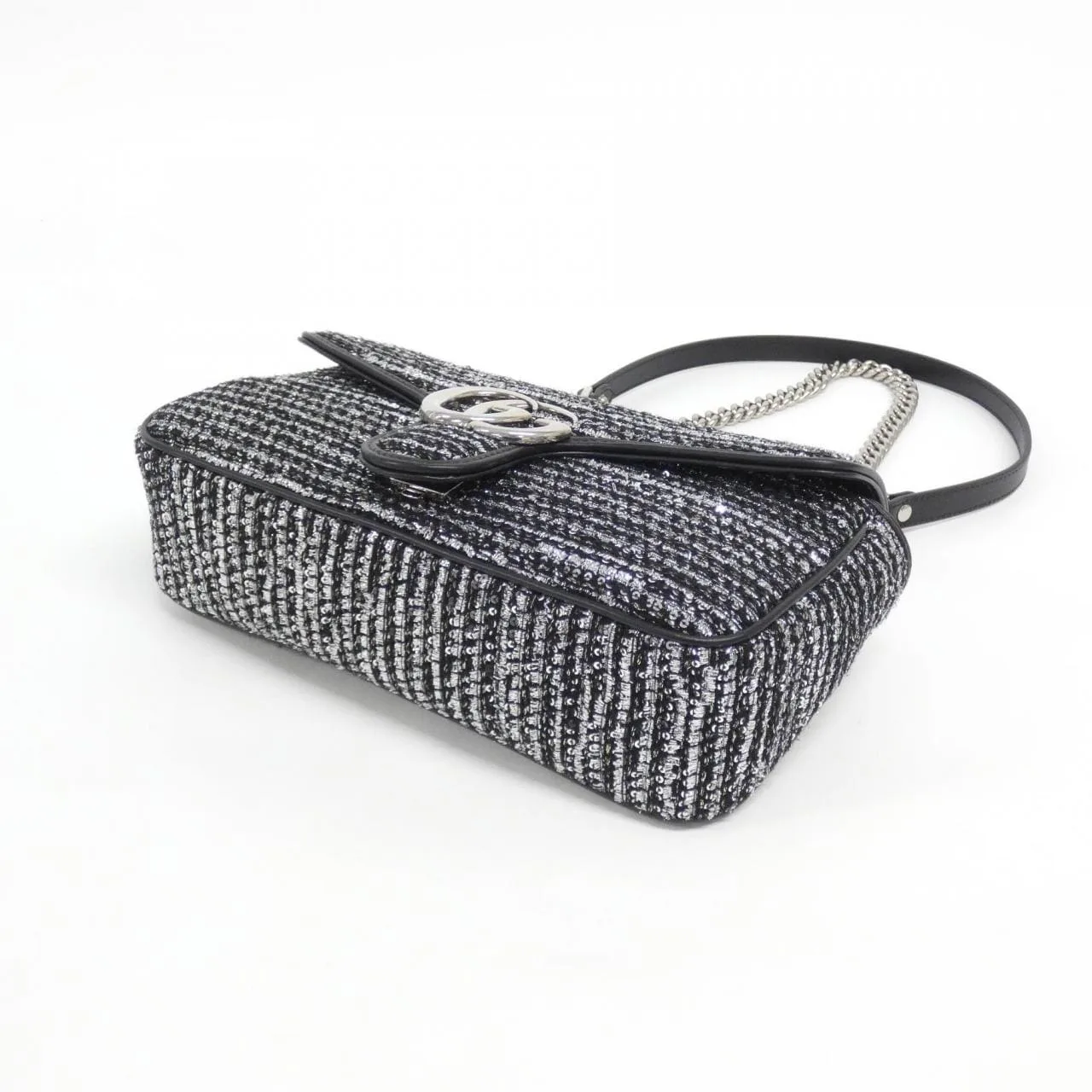 GUCCI Marmont 443497 FADRM Shoulder Canvas Black Canvas Rank A - Thumbnail 3