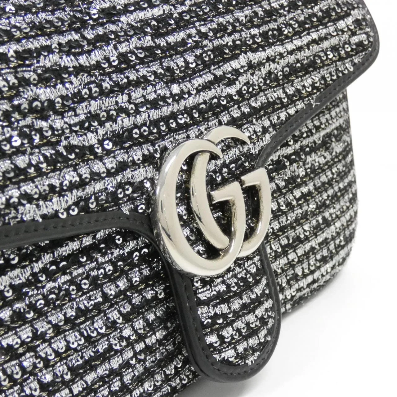 GUCCI Marmont 443497 FADRM Shoulder Canvas Black Canvas Rank A - Thumbnail 4