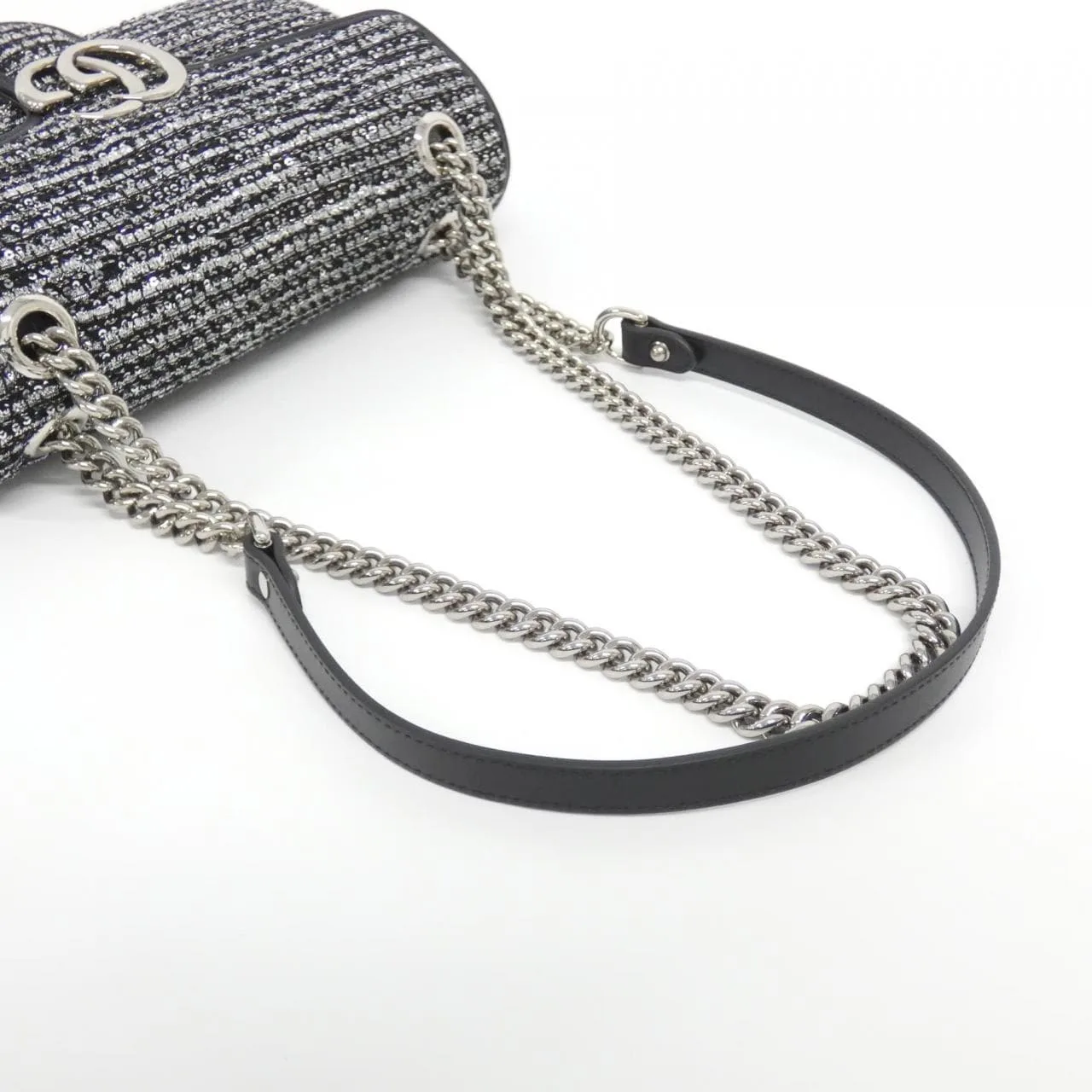 GUCCI Marmont 443497 FADRM Shoulder Canvas Black Canvas Rank A - Thumbnail 5