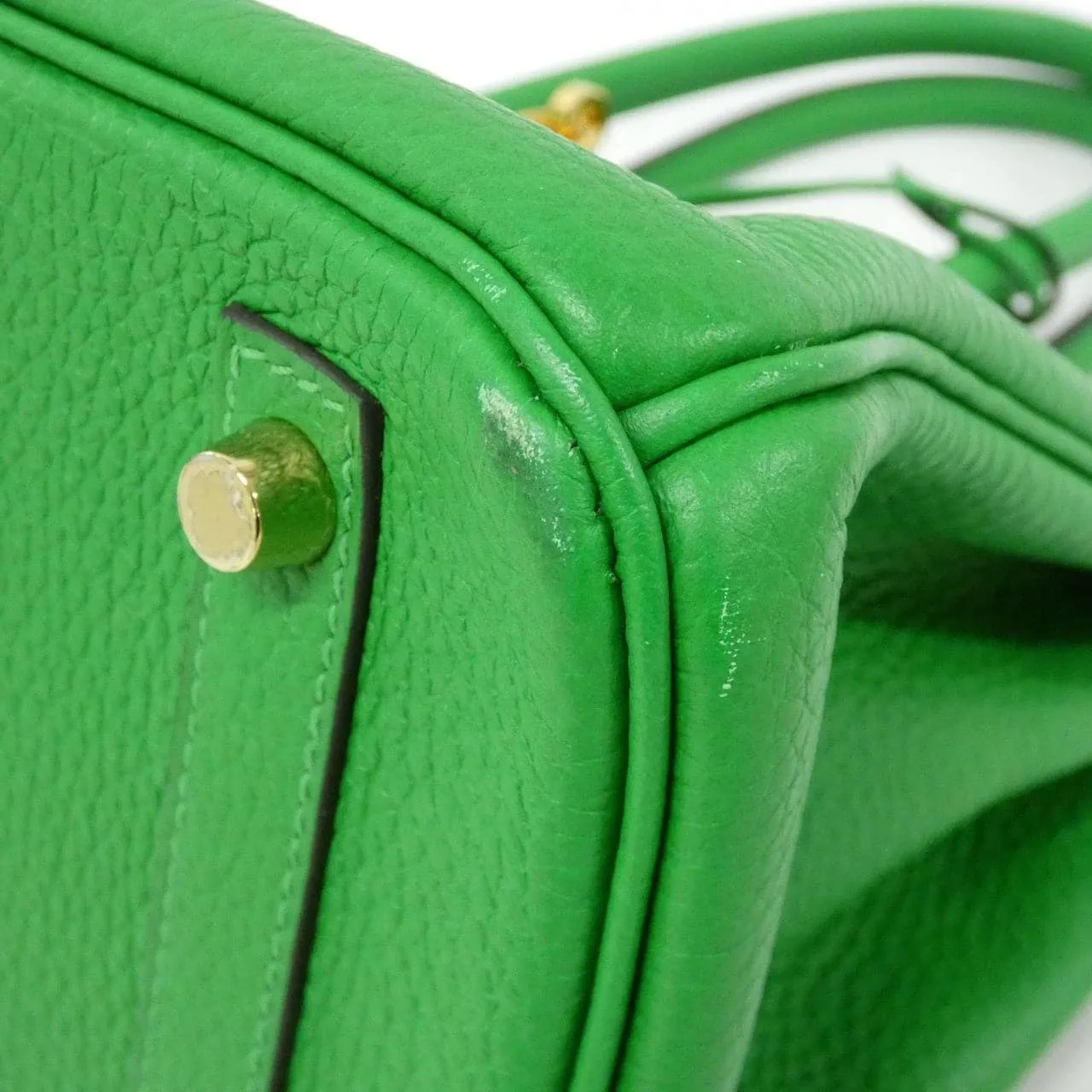 HERMES Birkin 025789CC Handbag Clemence Black Clemence Leather Rank A - Thumbnail 3