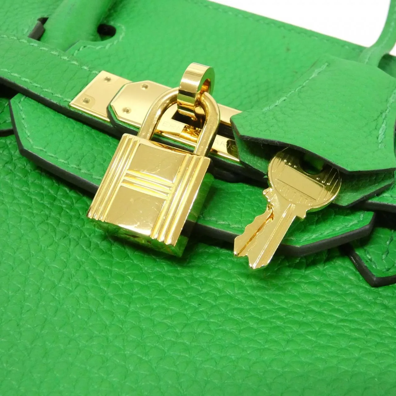 HERMES Birkin 025789CC Handbag Clemence Black Clemence Leather Rank A - Thumbnail 4