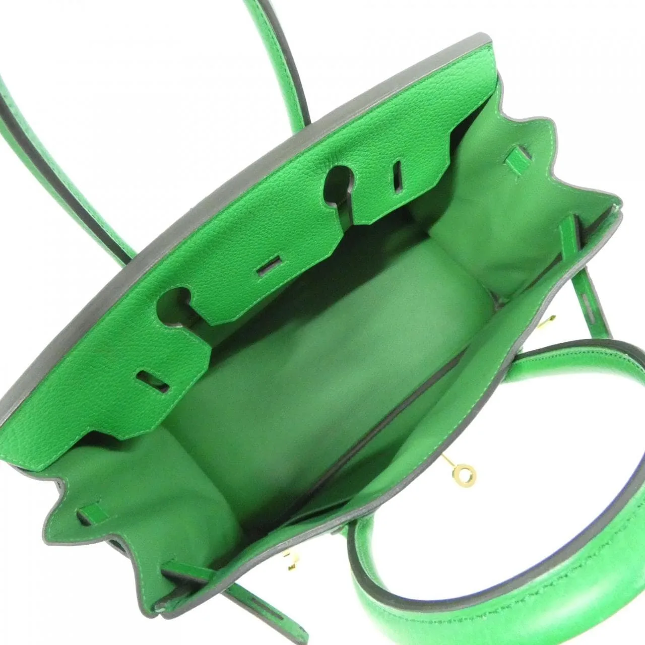 HERMES Birkin 025789CC Handbag Clemence Black Clemence Leather Rank A - Thumbnail 9