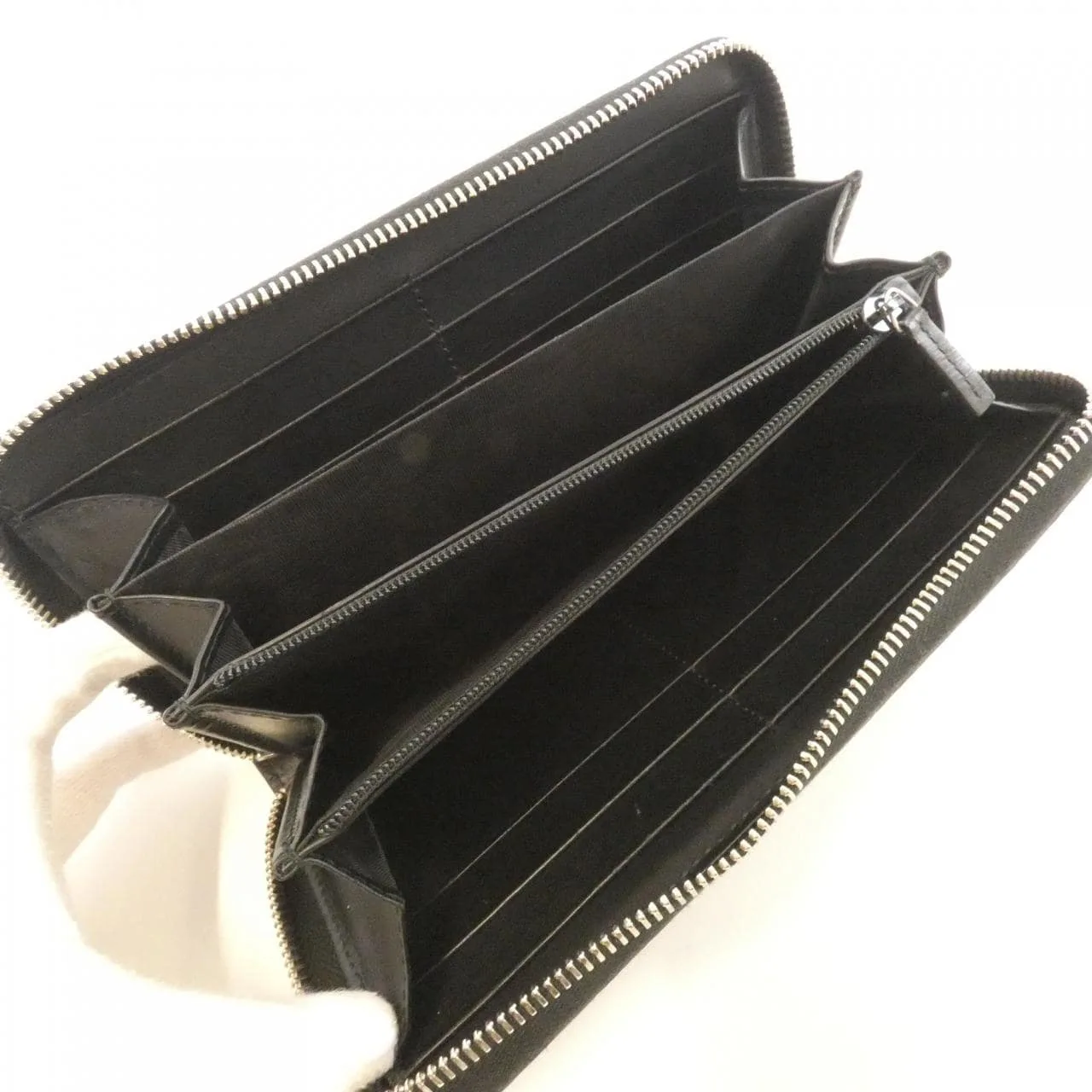 GUCCI 575135 G2BAN Wallet Canvas 黑色 帆布 中古品B - 縮圖 6